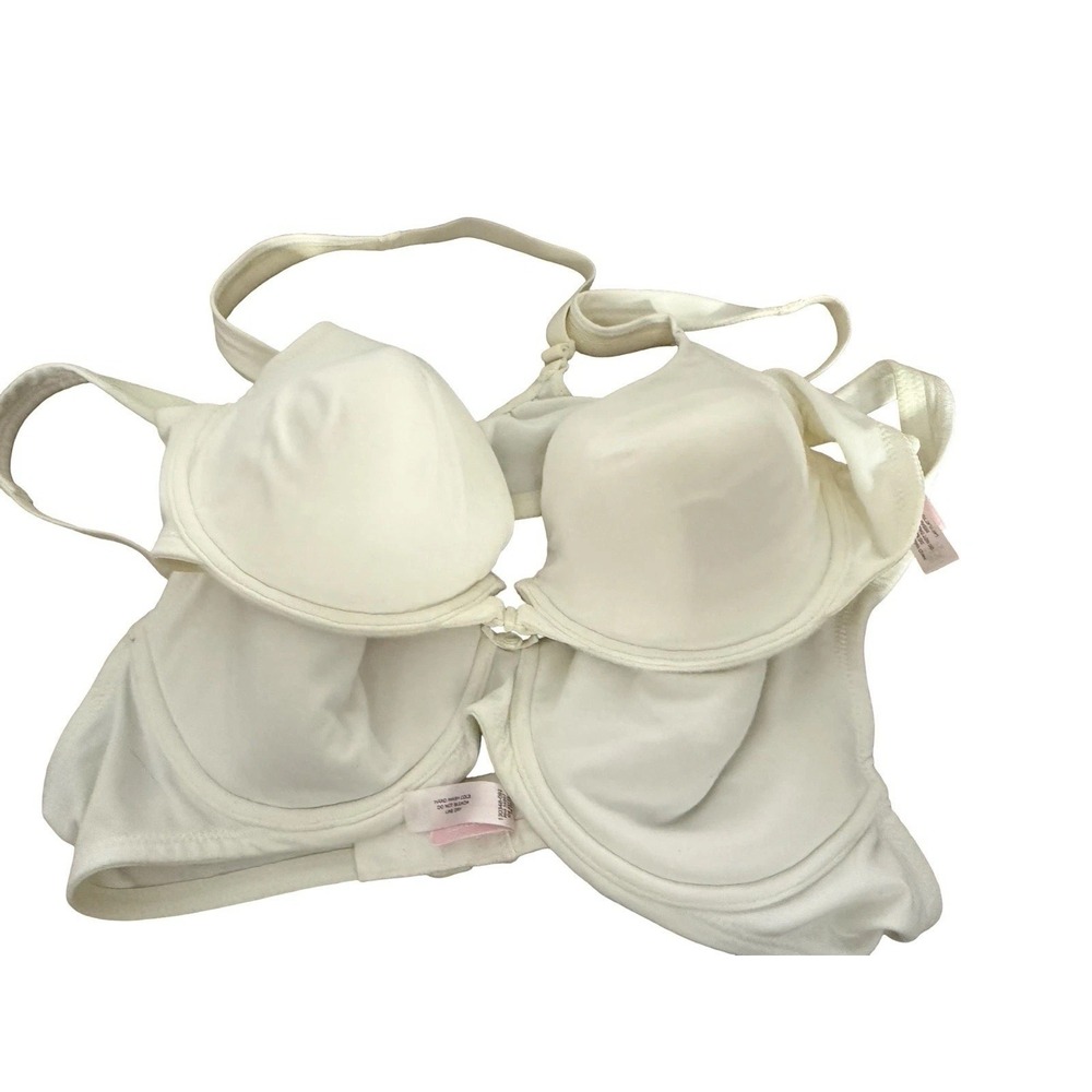 Vintage lot of 2 Victoria secrets white bras 36b light padding underwire